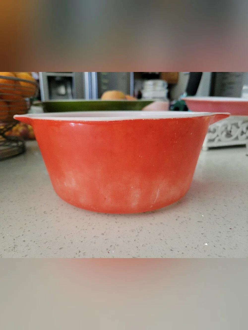 Vintage PYREX #474-B Red-Orange 1.5 Quart Cinderella Casserole Dish (No Lid)